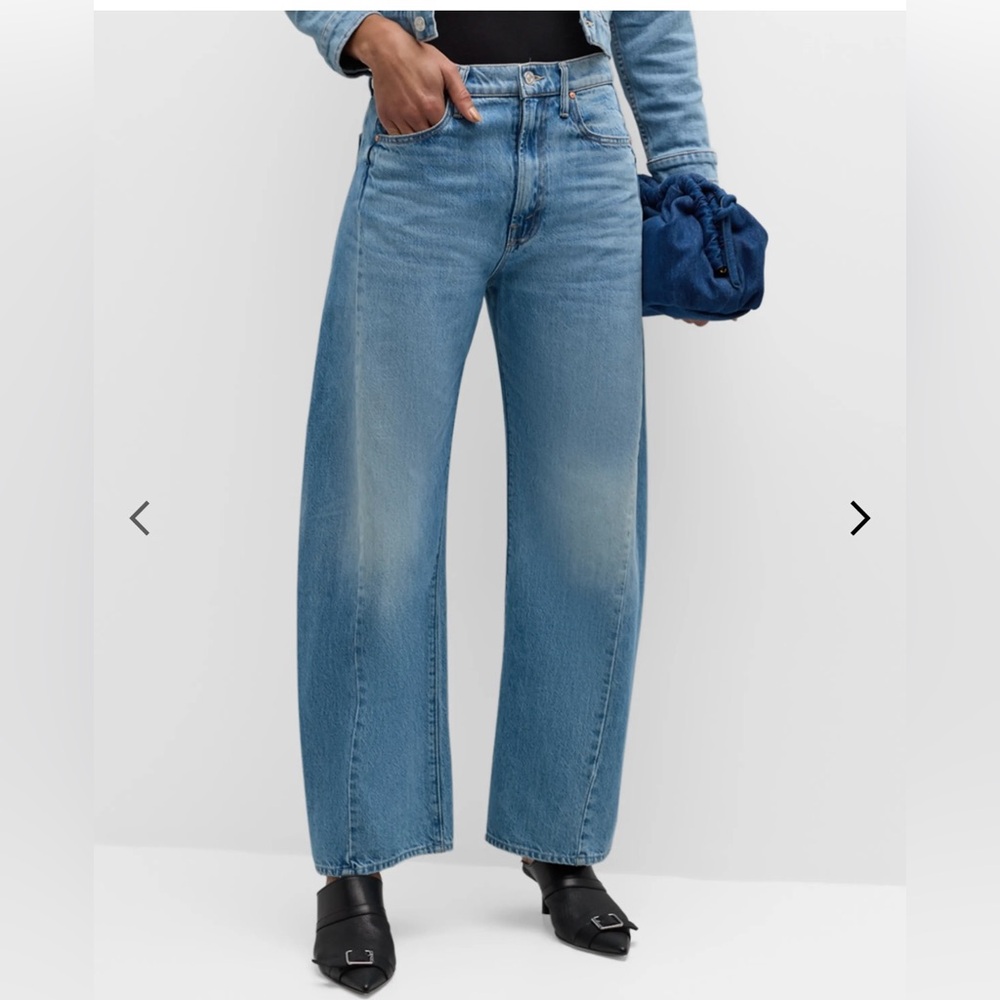 MOTHER “The Half Pipe Flood" jeans in faded light-wash denim